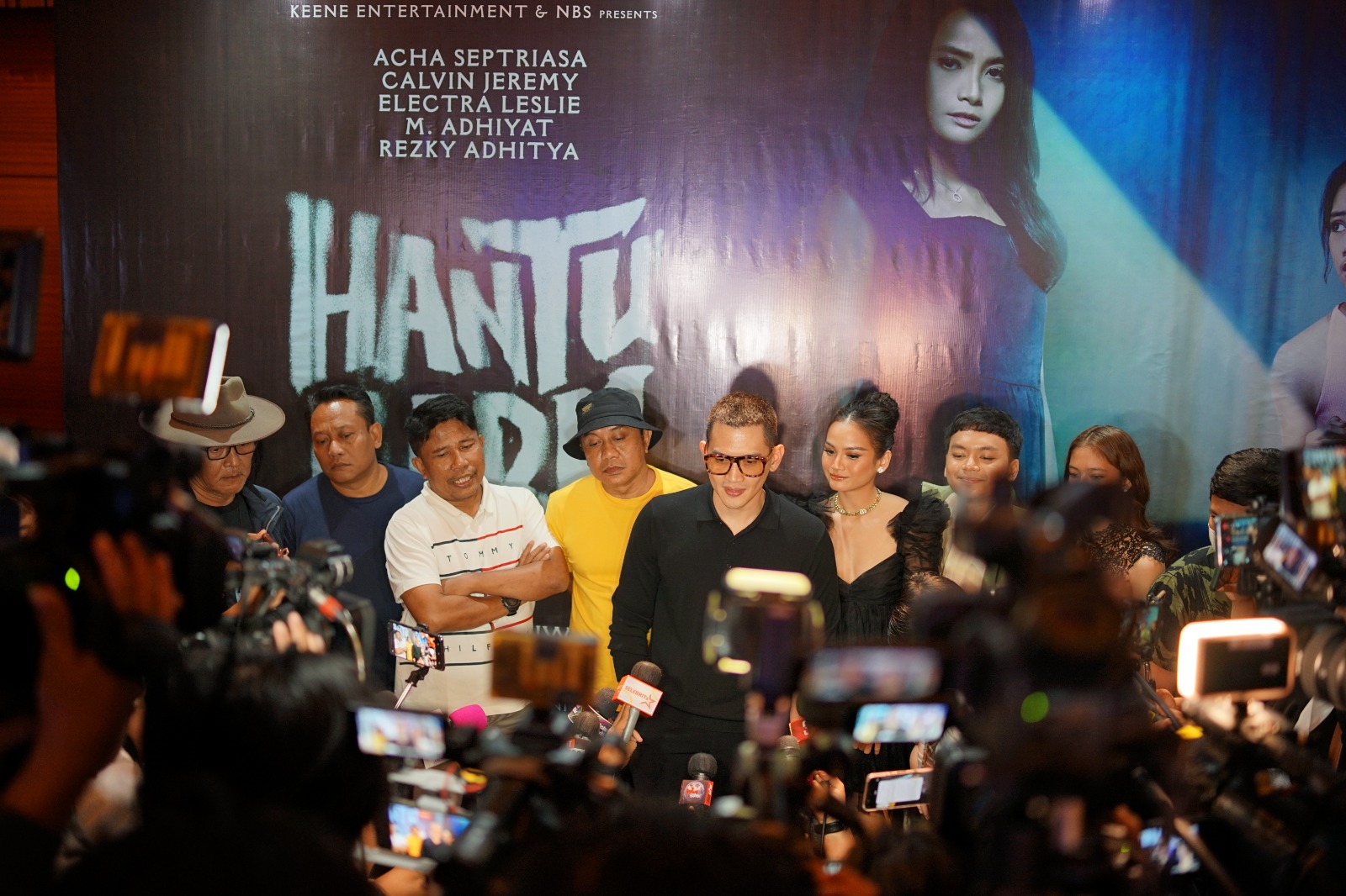 Konferensi pers film horor 'Hantu Baru' di jakarta, Rabu (15/3).