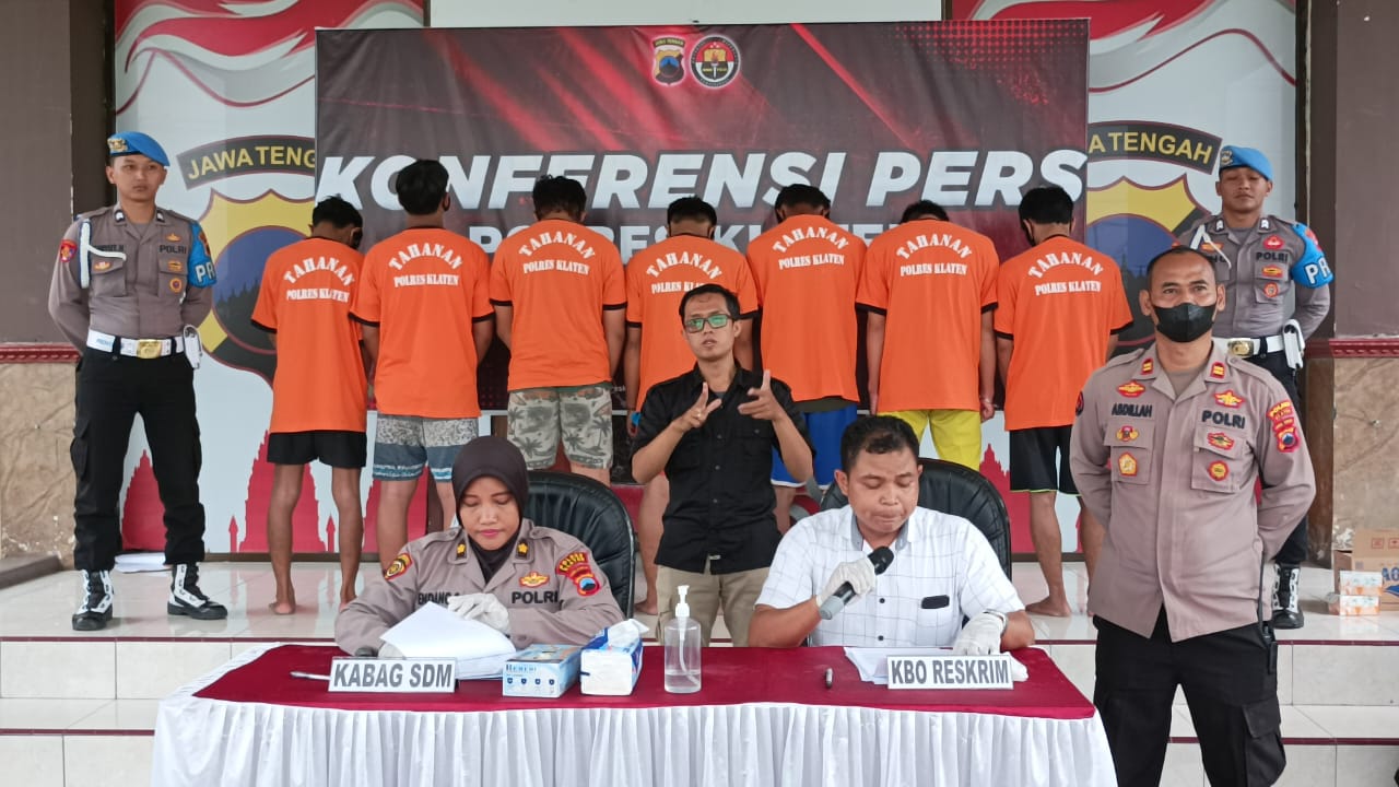 Polres Klaten menangkap 15 remaja yang terlibat bentrokan