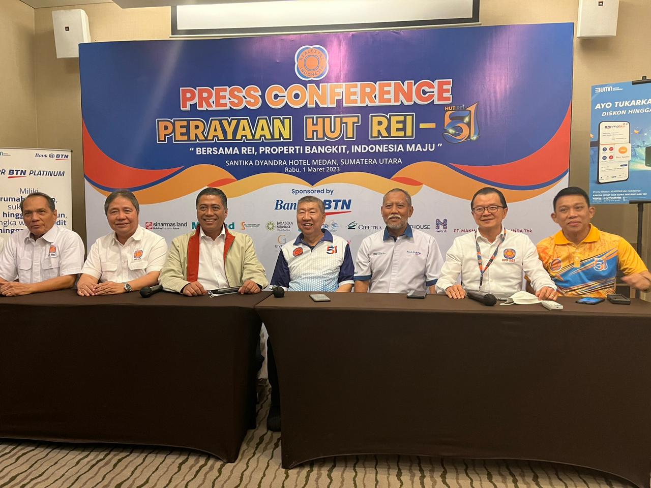 HUT REI ke-51 dengan tema ‘Bersama REI, Properti Bangkit, Indonesia Maju’.