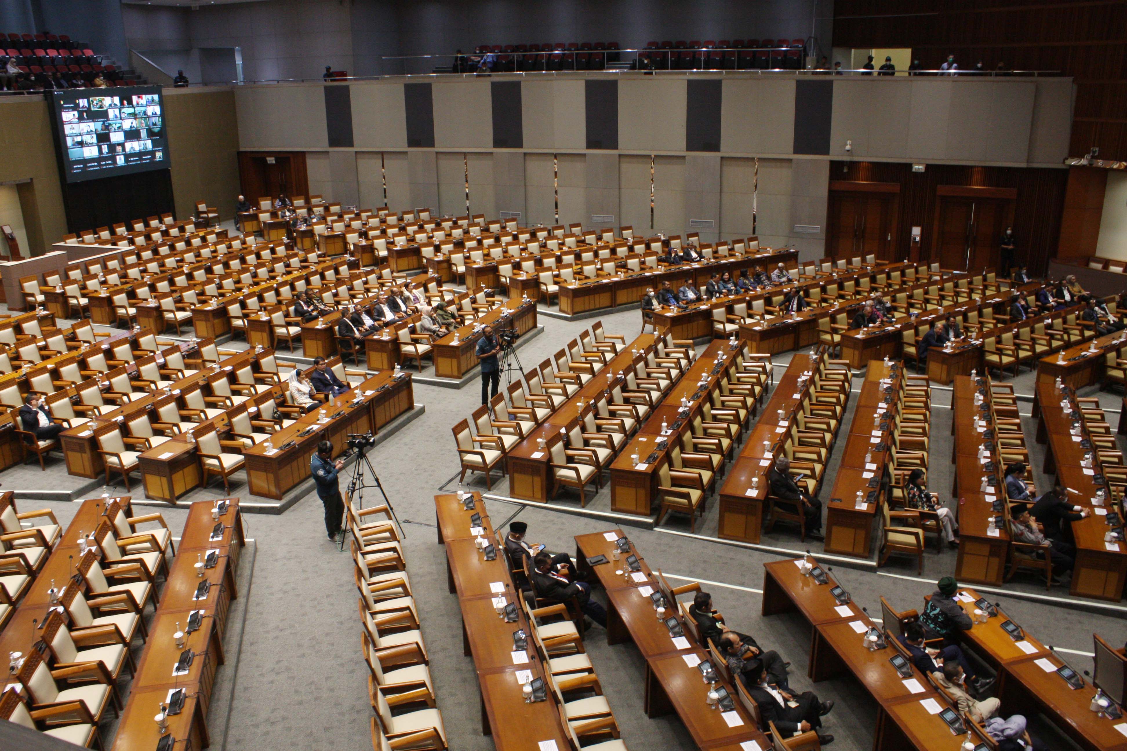 Suasana Ruang Nusantara II, Komplek Parlemen Senayan, Jakarta.