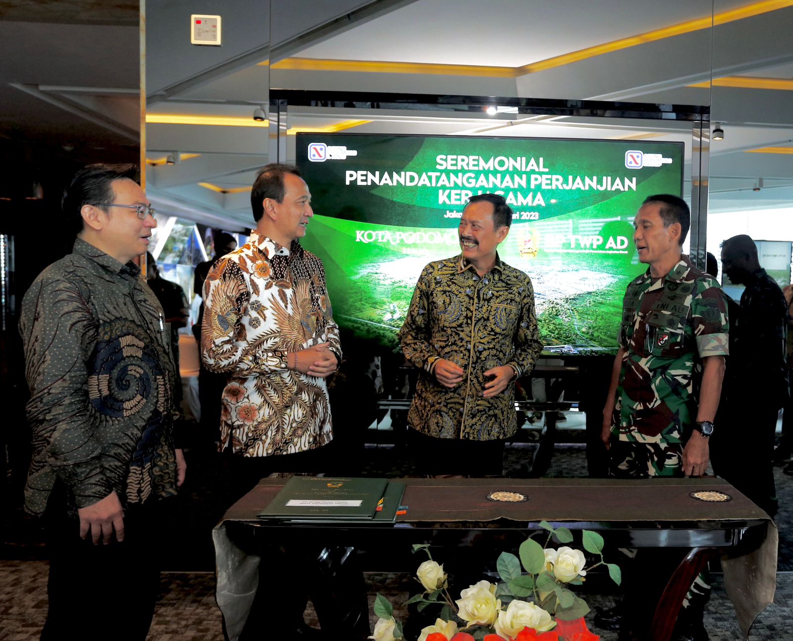 Kota Podomoro Tenjo bekerja sama dengan Badan Pengelolaan Tabungan Wajib Perumahan Angkatan Darat.