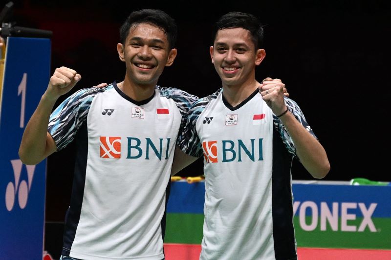 Pasangan ganda putra Fajar Alfian dan Muhammad Rian Ardianto