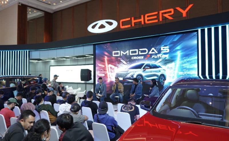 Acara talkshow yang digelar PT Chery Sales Indonesia di sela-sela ajang Gaikindo Jakarta Auto Week 2023, Minggu (12/3).