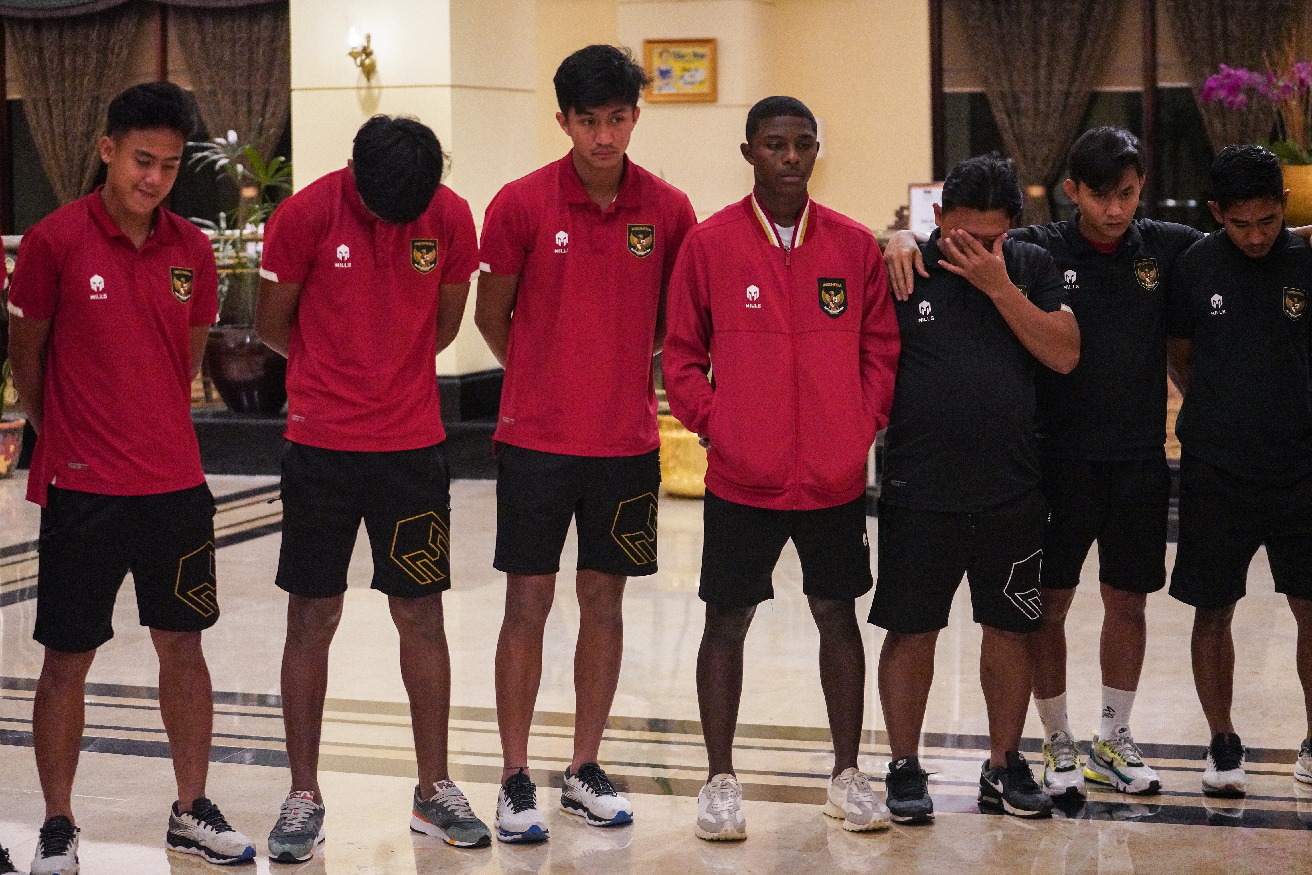 Reaksi pemain Tim U-20 Indonesia saat mendengar kabar pembatalan dari FIFA.