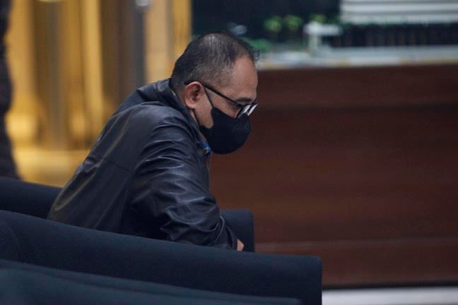 Mantan Kepala Bagian Umum di Kanwil DJP Jakarta Selatan II, Rafael Alun Trisambodo, di Gedung KPK.