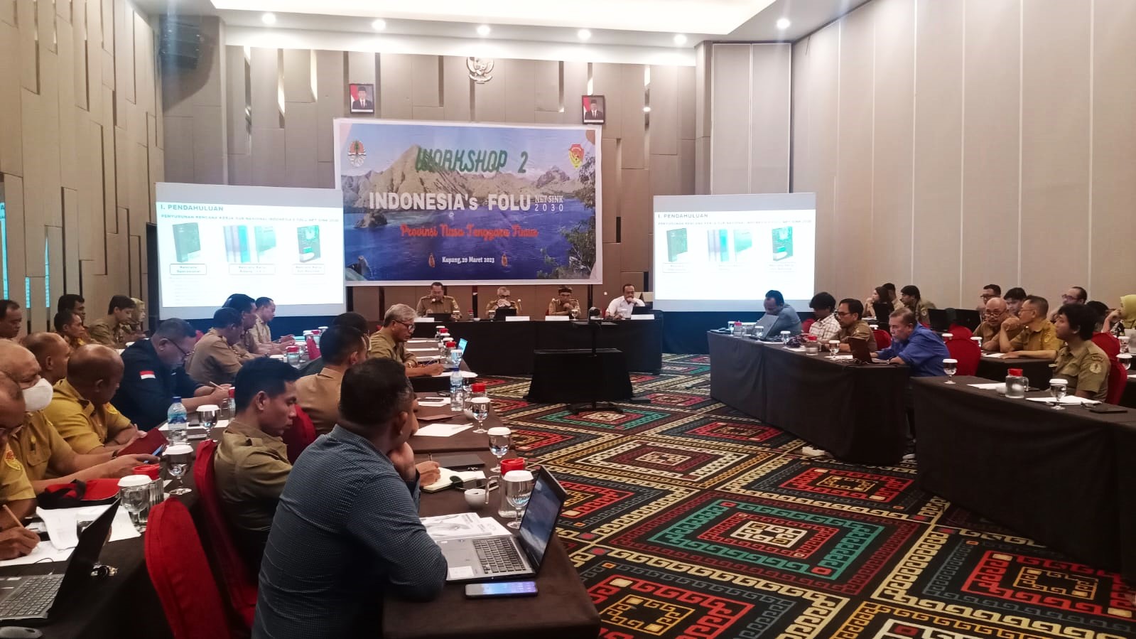 KLHK menggelar Workshop 2 Hutan dan Pengunaan Lahan Lainnya (Indonesia's Forestry and Other Land Use/Folu) Net Sink 2030 di Kupang, NTT, Sen