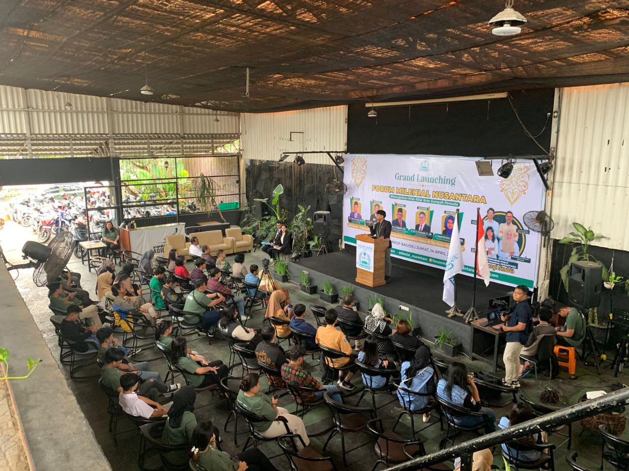 Suasana acara Grand Launching Forum Milenial Nusantara di Samarinda, Kalimantan Timur. 