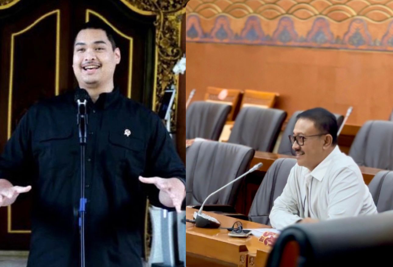 Menteri Pemuda dan Olahraga (Menpora), Dito Ariotedjo (kiri) dan Anggota Komisi VI DPR-RI, Gde Sumarjaya Linggih atau Demer (kanan). 