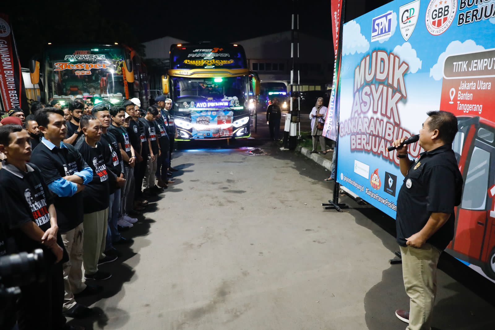 GBB Dukung Ganjar Berangkatkan 600 Buruh di Kabupaten Tangerang