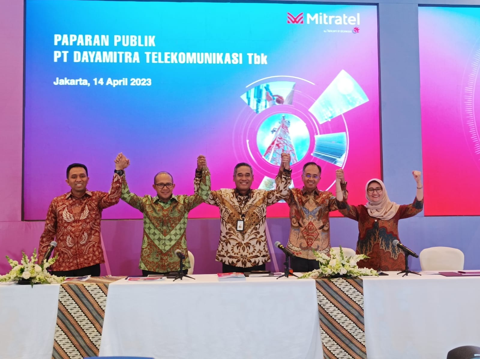 Jajaran direksi MTEL pasca RUPST 2023.