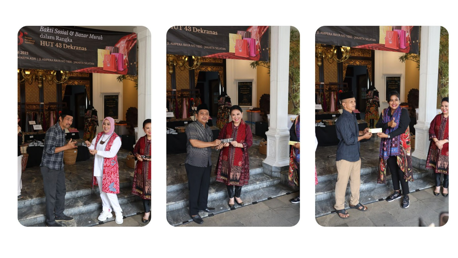 Simbolis penyerahan kupon Bazar Murah kepada perwakilan Ketua RW dan Ketua RT di sekitar Rumah Kriya Asri