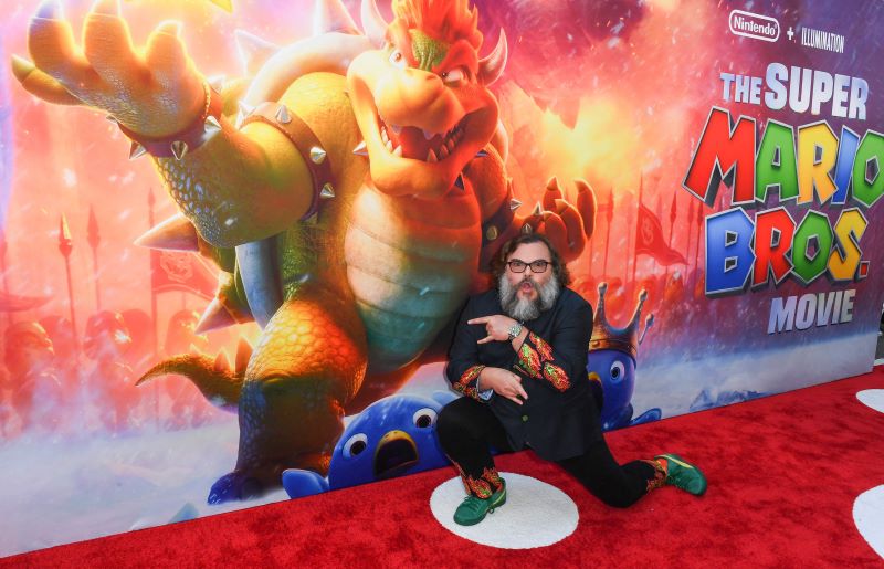 Jack Black berpose saat menghadiri Special Screening The Super Mario Bros Movie di Los Angeles, AS, 1 April silam.