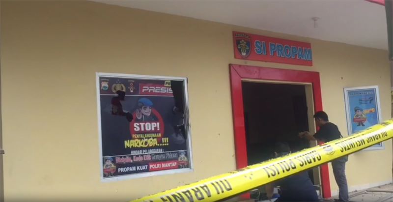 Kondisi Mapolres Jeneponto usai penyerangan