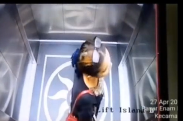 CCTV lift Bandara Kualanamu menampilkan korban sebelum terjautuh dari lift