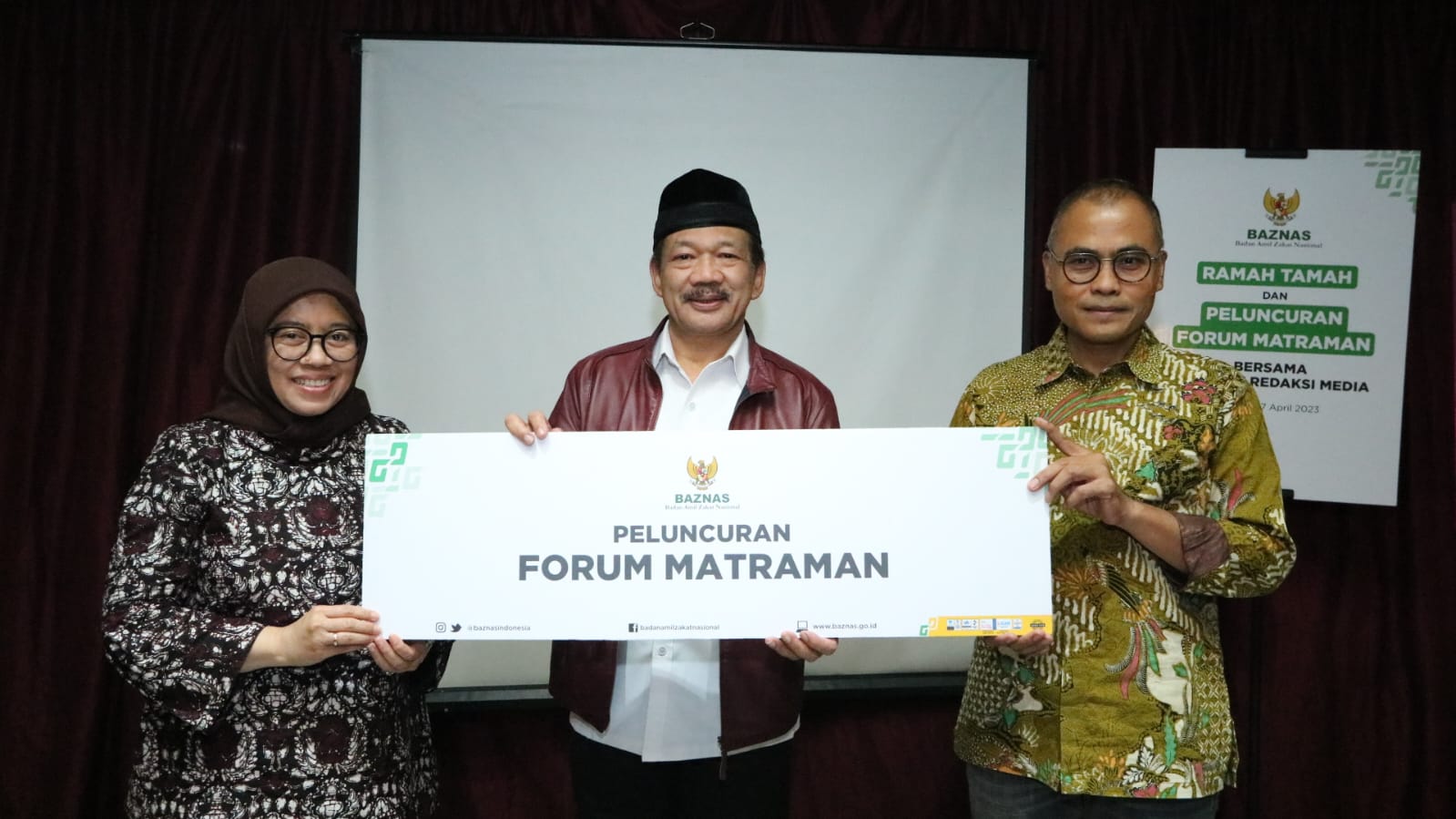 BAZNAS meluncurkan 'Forum Matraman' dalam acara Ngopi Bareng Pemimpin Redaksi (Pemred) media massa di Jakarta, Senin (17/4).