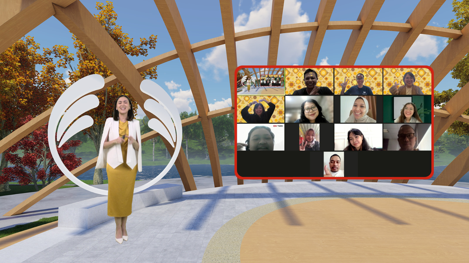 Konferensi pers virtual, Selasa (4/4). 