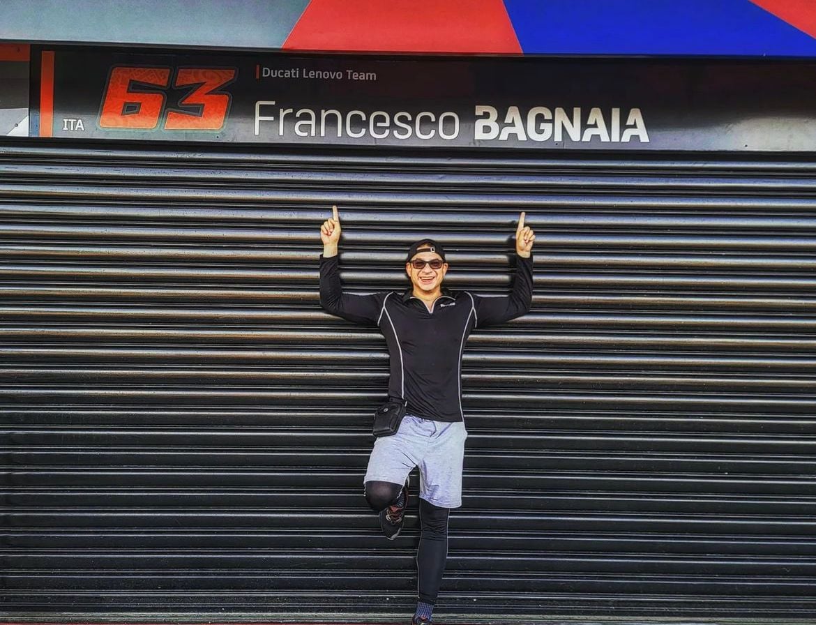 Ari Wibowo di sirkuit Moto GP Mandalika 