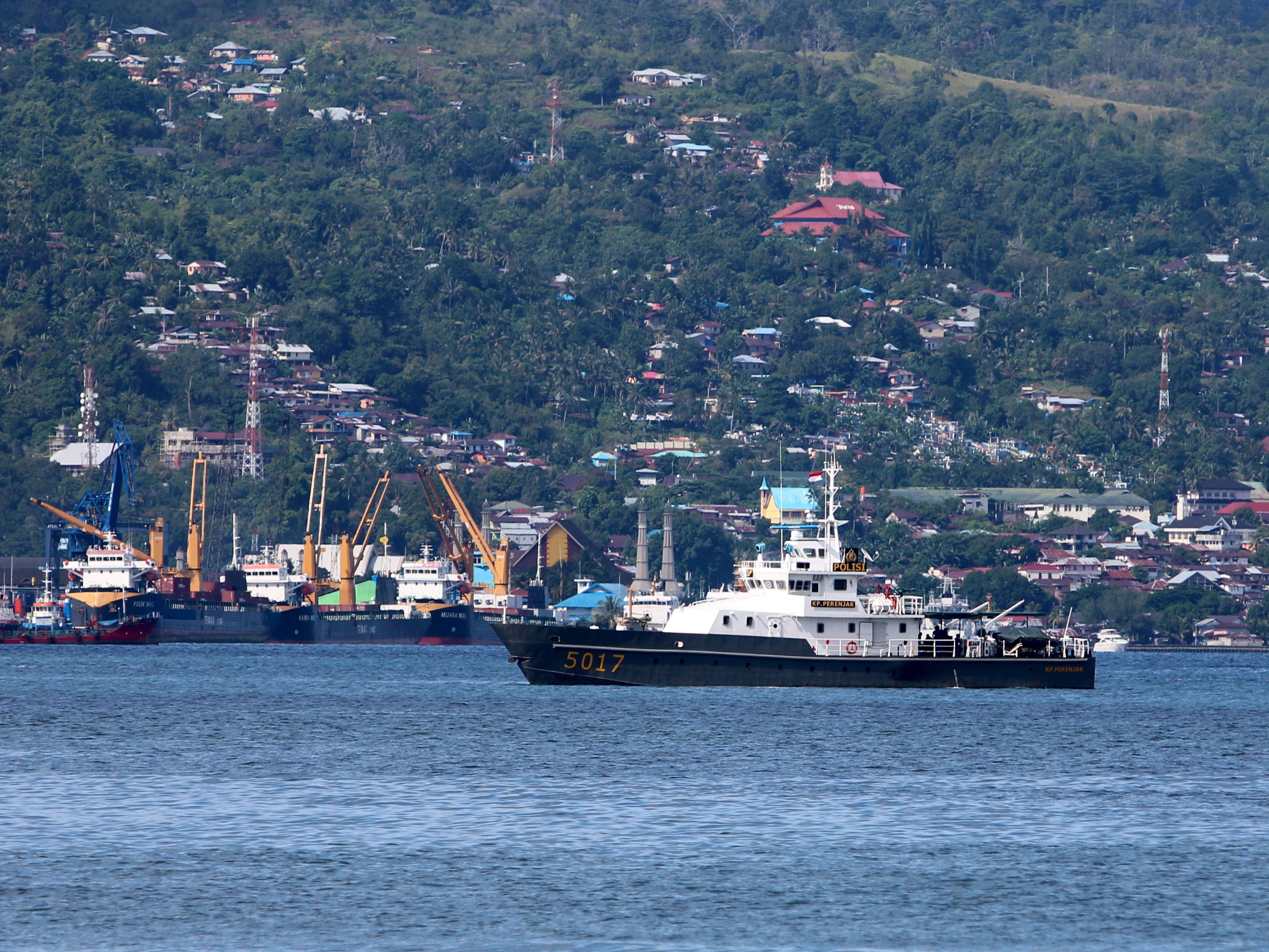 Ilustrasi kapal patroli Polri.