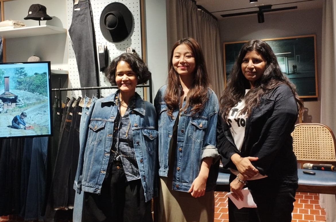 Talkshow Conscious Conversation for Sustainable Futures. Kiri ke kanan: Chitra Subyakto, Tamara Gondo, dan Sandya Lang.