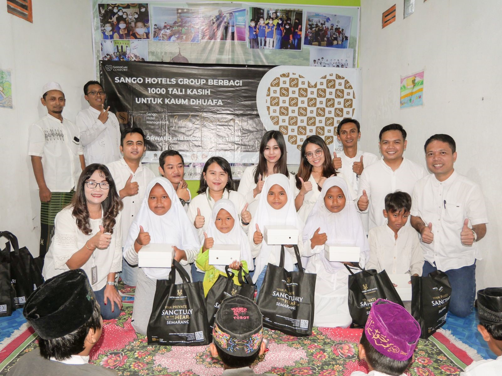 Peringati HUT ke-2, Sango Hotel Management mengadakan agenda Sango Hotel Berbagi “1000 tali kasih untuk kaum dhuafa