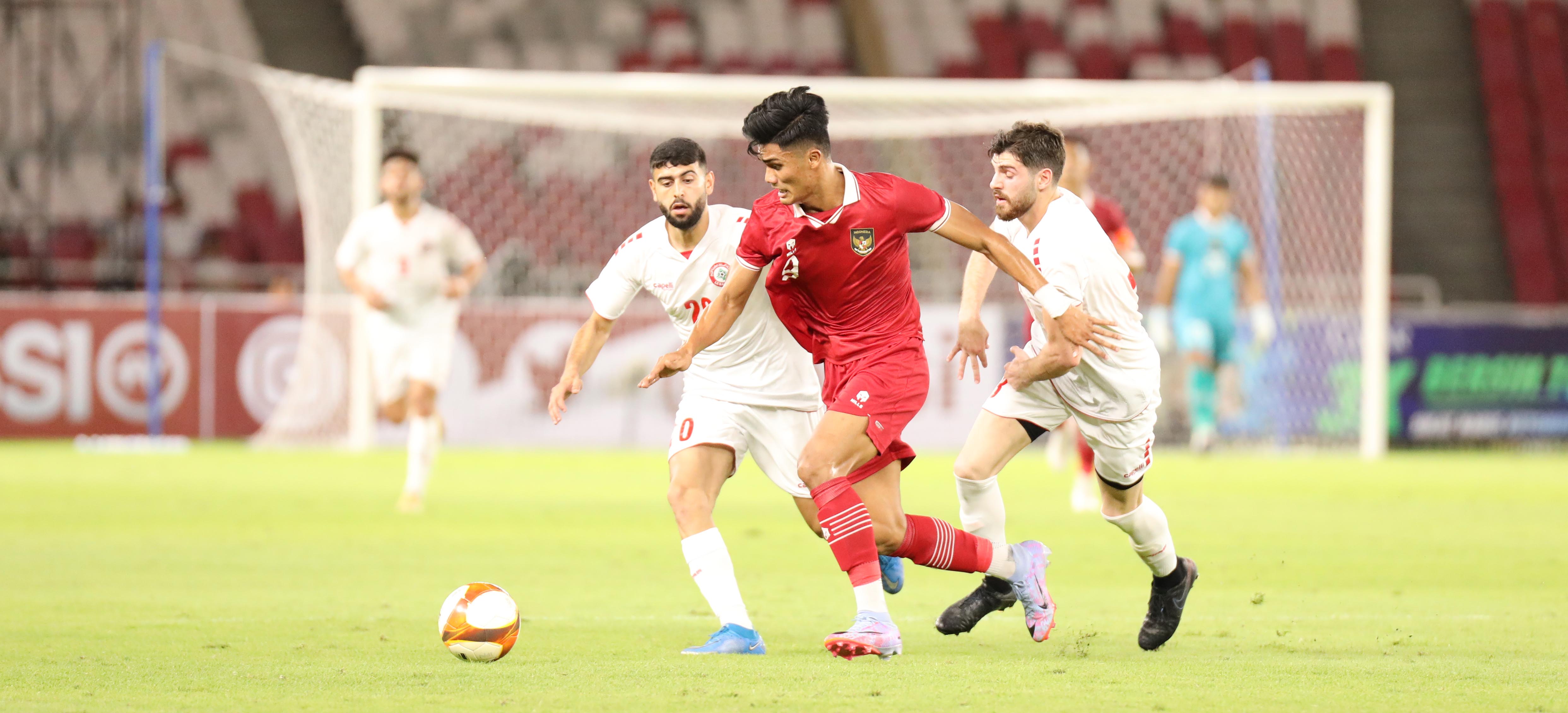 Laga persahabatan antara timnas U-22 dan Libanon