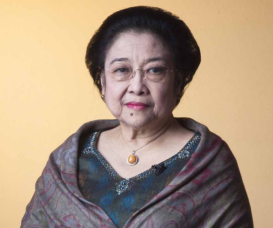 Ketua Umum PDIP Megawati Soekarnoputri saat peringatan HUT ke-50 PDI Perjuangan (PDIP) di JIExpo, Kemayoran, Jakarta.