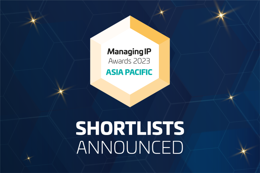 Pengumuman penerima penghargaan Managing IP Awrad 2023 Asia-Pacific