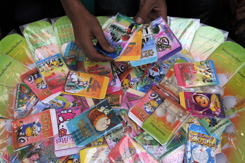 Ilustrasi - aneka amplop lebaran yang menarik