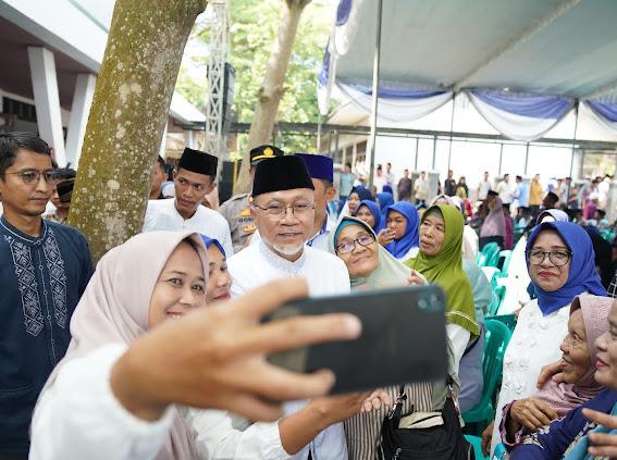 Momen Menteri Perdagangan Zulkifli Hasan saat mudik ke Lampung Selatan, Lampung