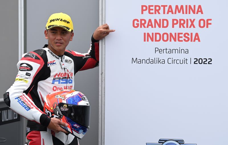 Pebalap Moto3 dari Honda Team Asia Mario Aji
