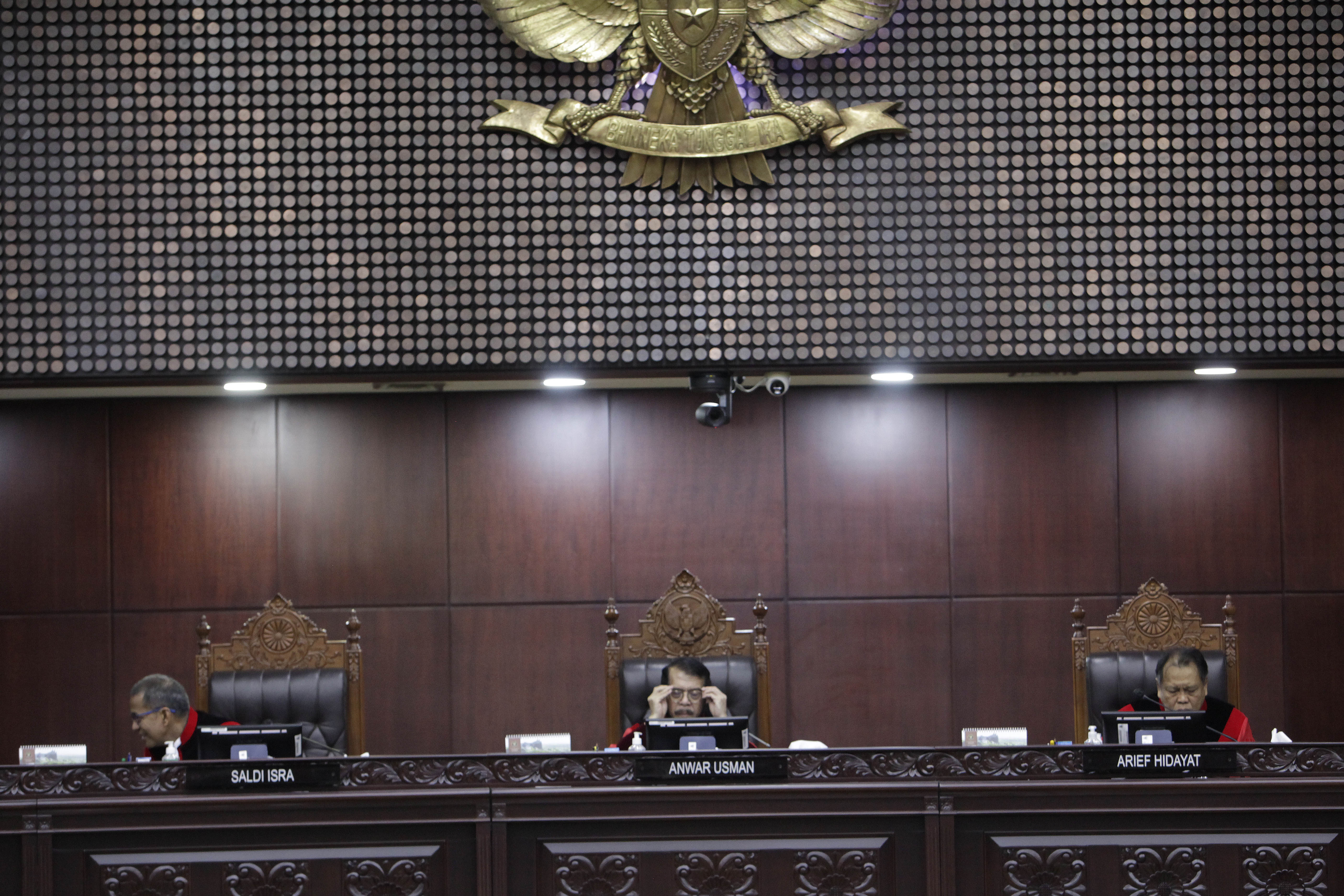 Ilustrasi--suasana sidang di Mahkamah Konstitusi