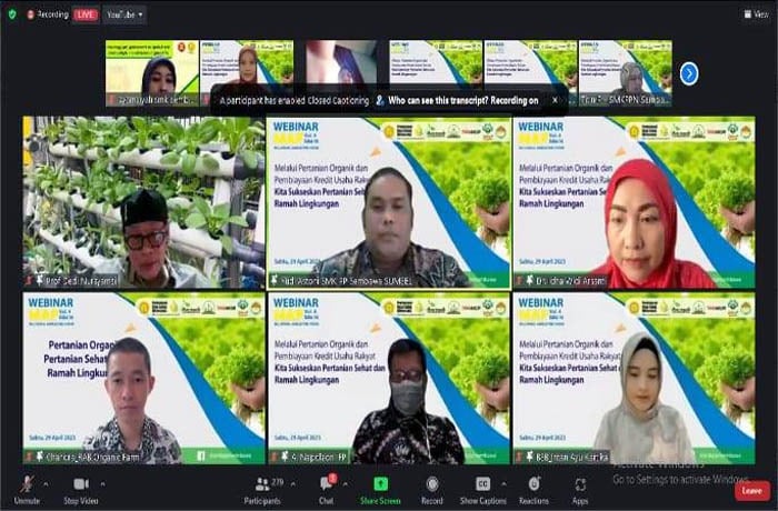 SMKPP Negeri Sembawa menggelar Millenial Agriculture Forum (MAF) Volume 4 Edisi 16 secara daring 