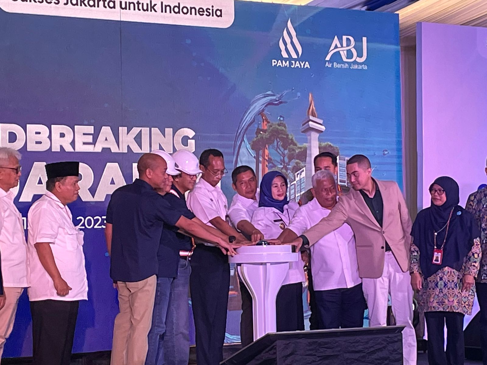 groundbreaking ceremony atas pembangunan Instalasi Pengolahan Air (IPA) Buaran III