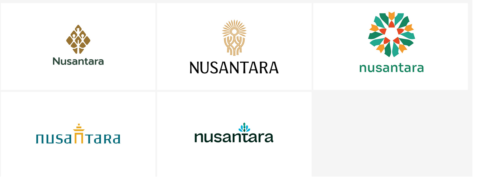 Lima desain logo IKN yang dipilih Presiden Joko Widodo.