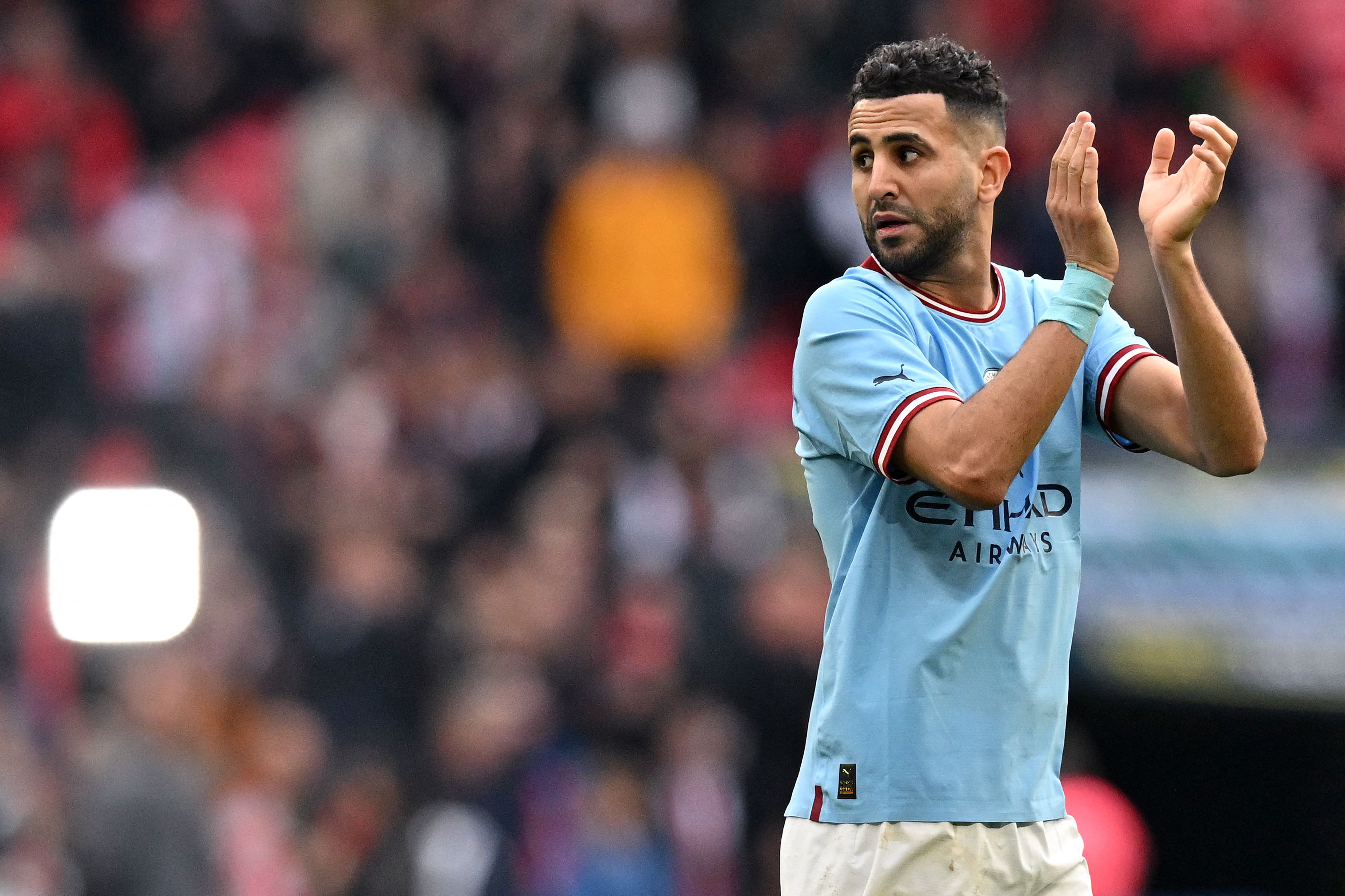 Gelandang Manchester City Riyad Mahrez