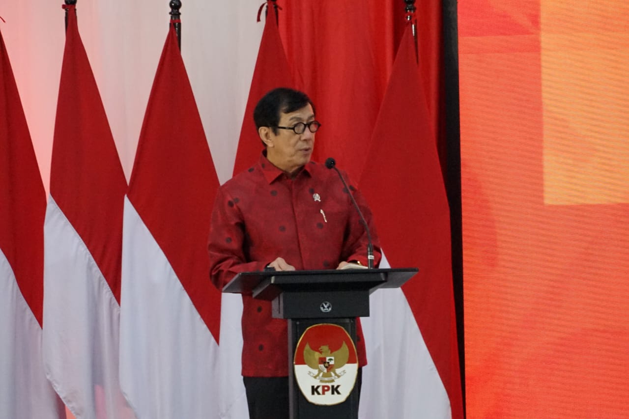 Ketua DPP PDI Perjuangan dan yang juga Menteri Hukum dan HAM, Yasonna H. Laoly.