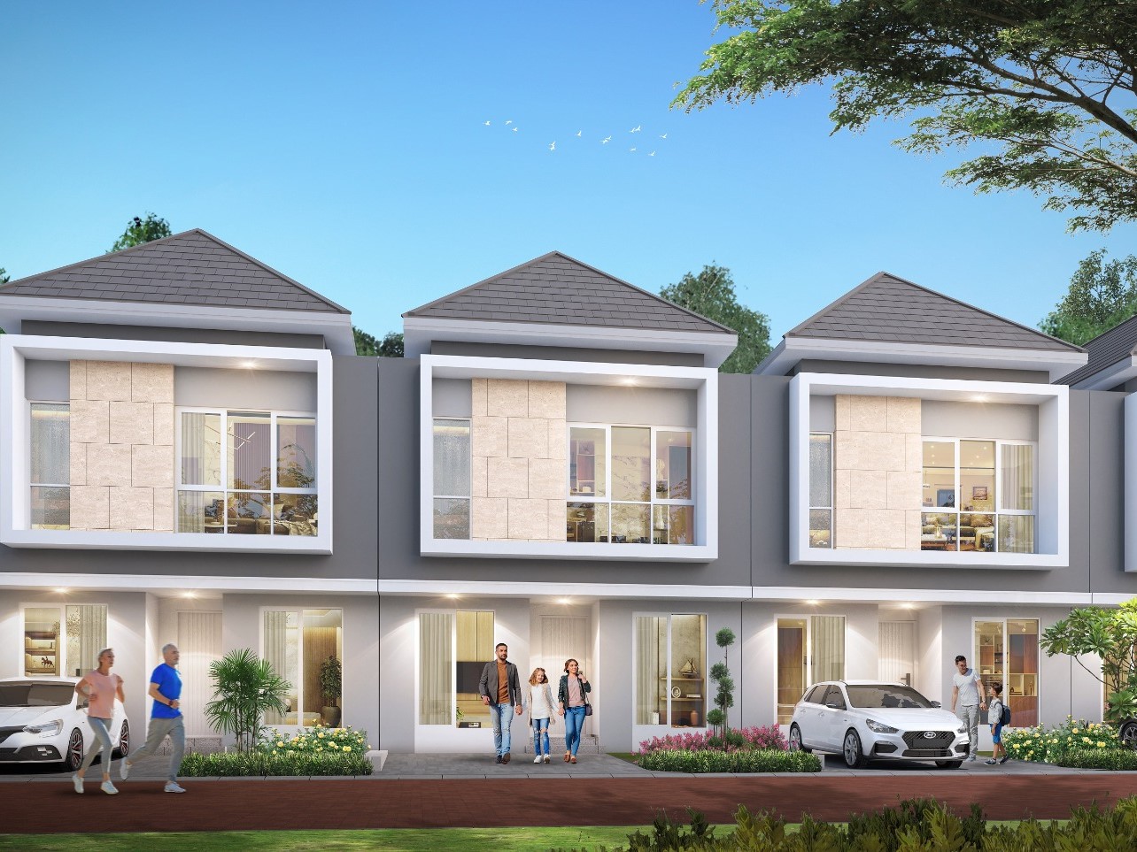 Fresco berada dalam beberapa klaster, yaitu Arcadia Village, Virginia Village, Trimezia, dan British. 