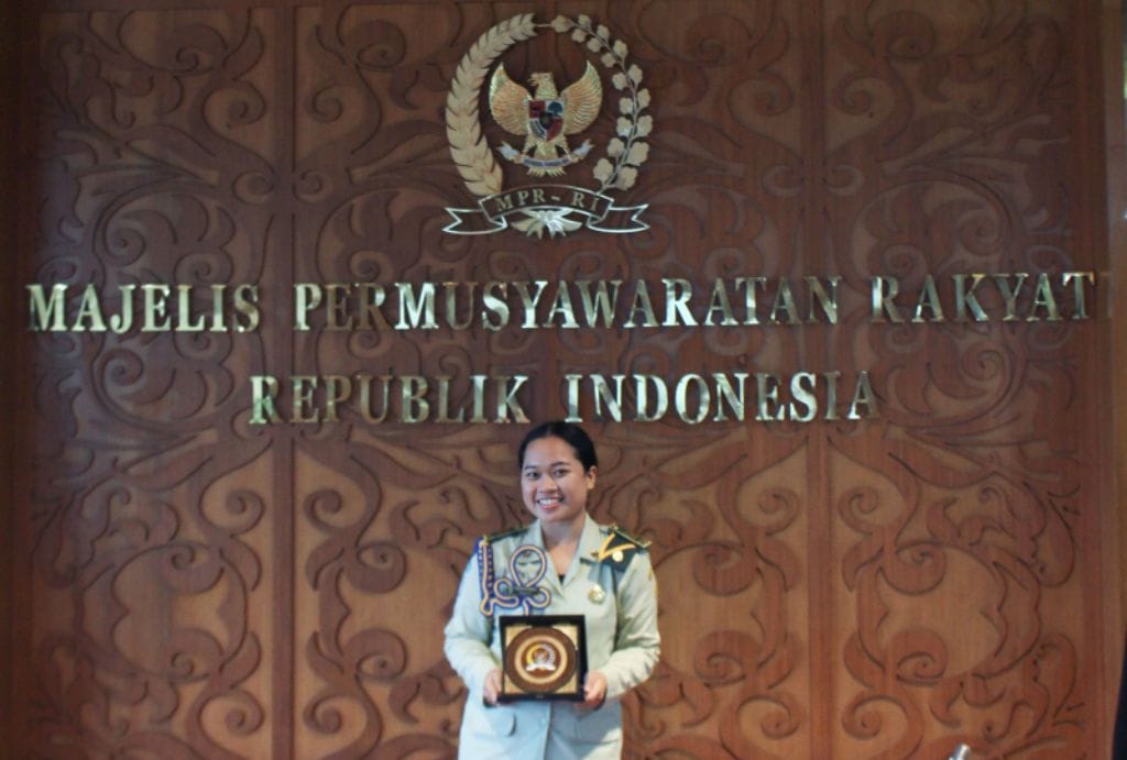 Mahasiswi Polbangtan Bogor Winilistya Samosir tergabung pada FMKI sata melakukan audisi dengan Wakil Ketua MPR RI Hidayat Nur Wahid.