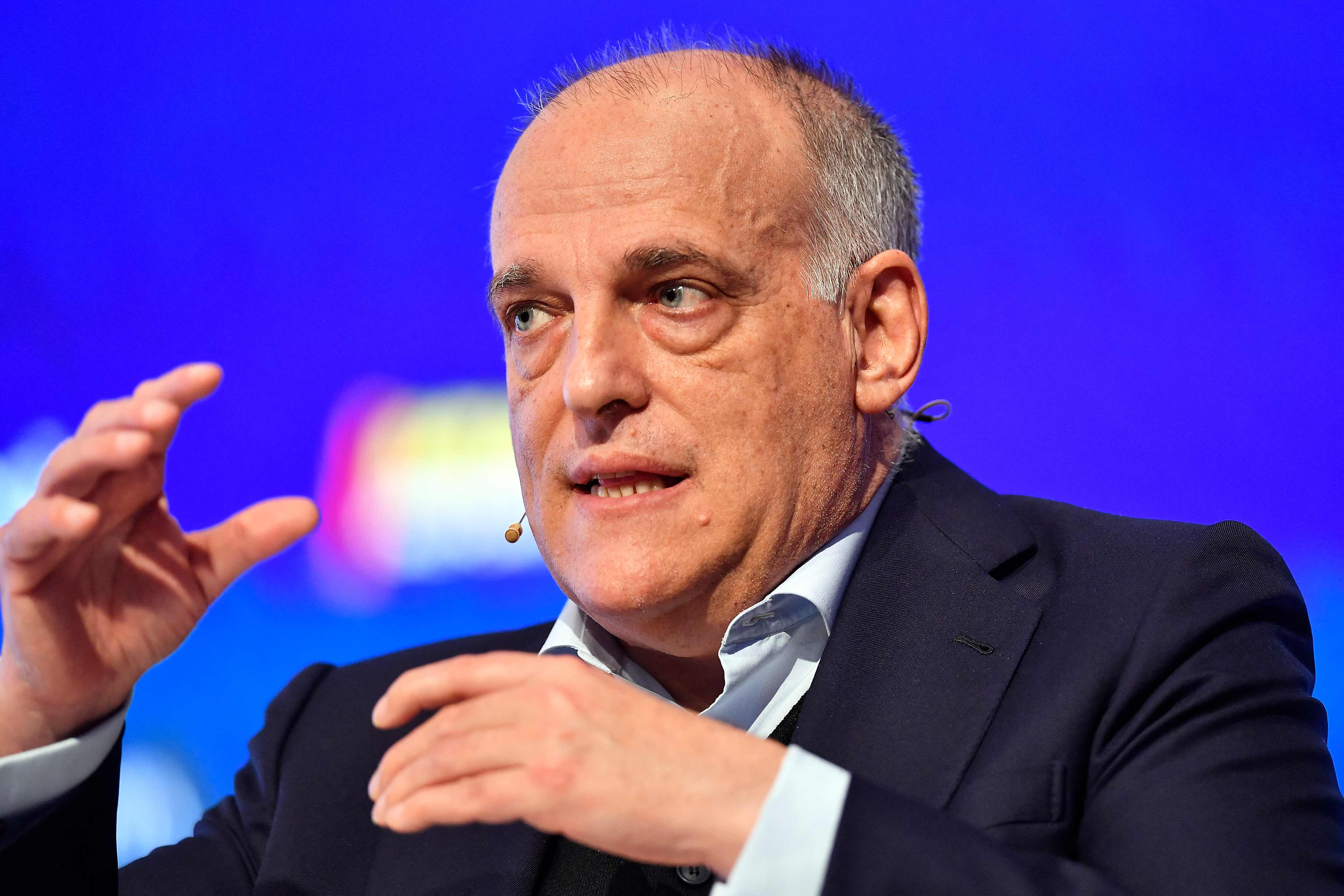 Presiden La Liga Spanyol Javier Tebas.