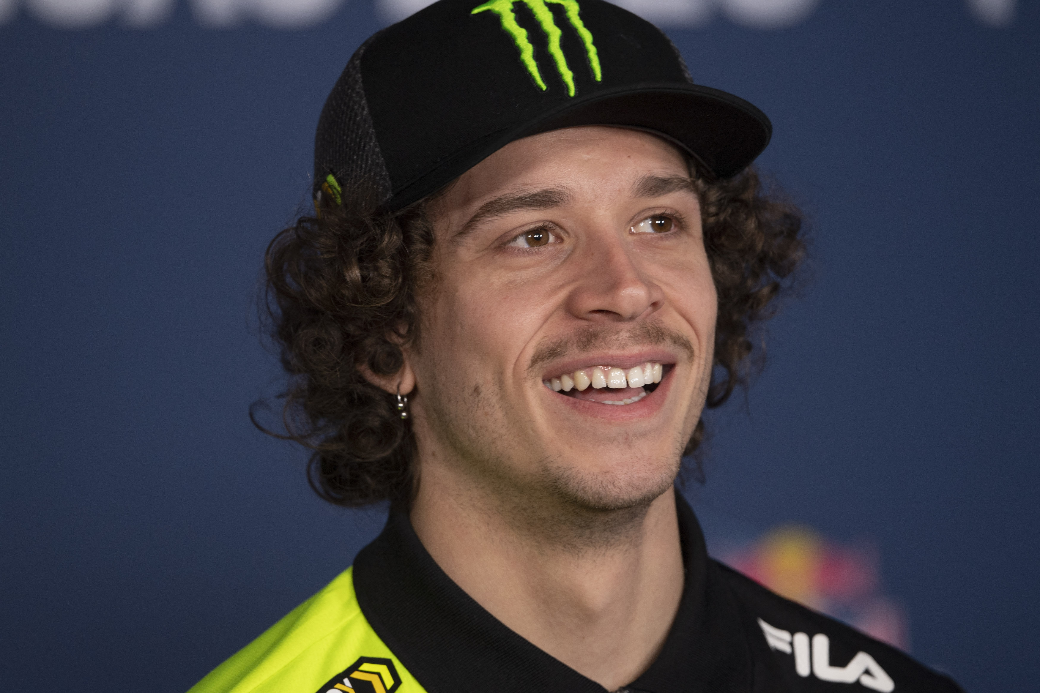 Pembalap Mooney VR46 Racing Team Marco Bezzecchi.