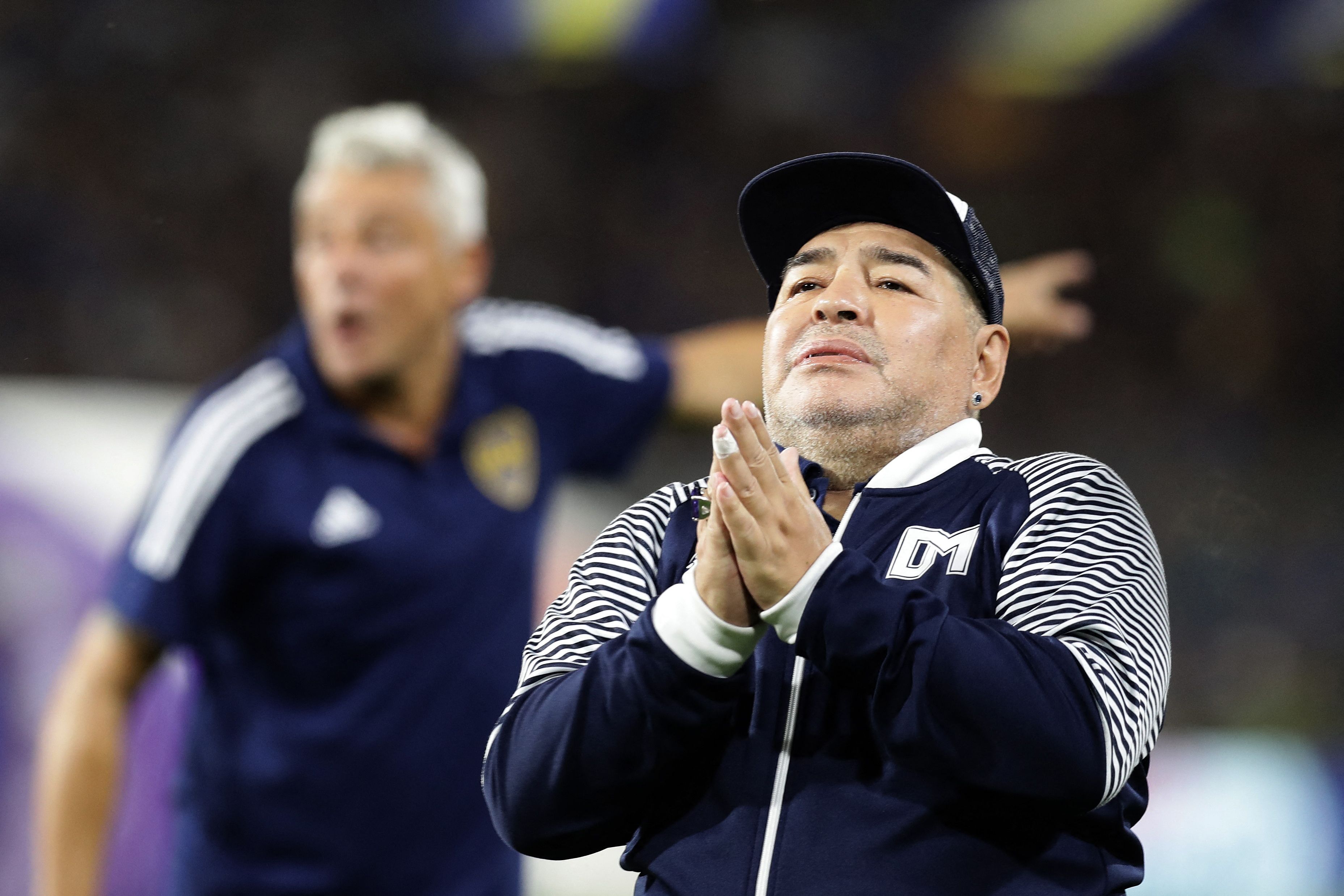 Legenda sepak bola Argentina Diego Maradona pada 7 Maret 2020. 