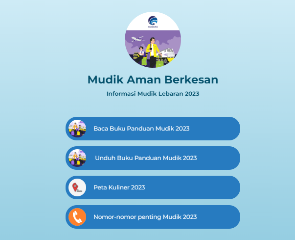 Kominfo Luncurkan Buku Elektronik Panduan Mudik Lebaran 2023