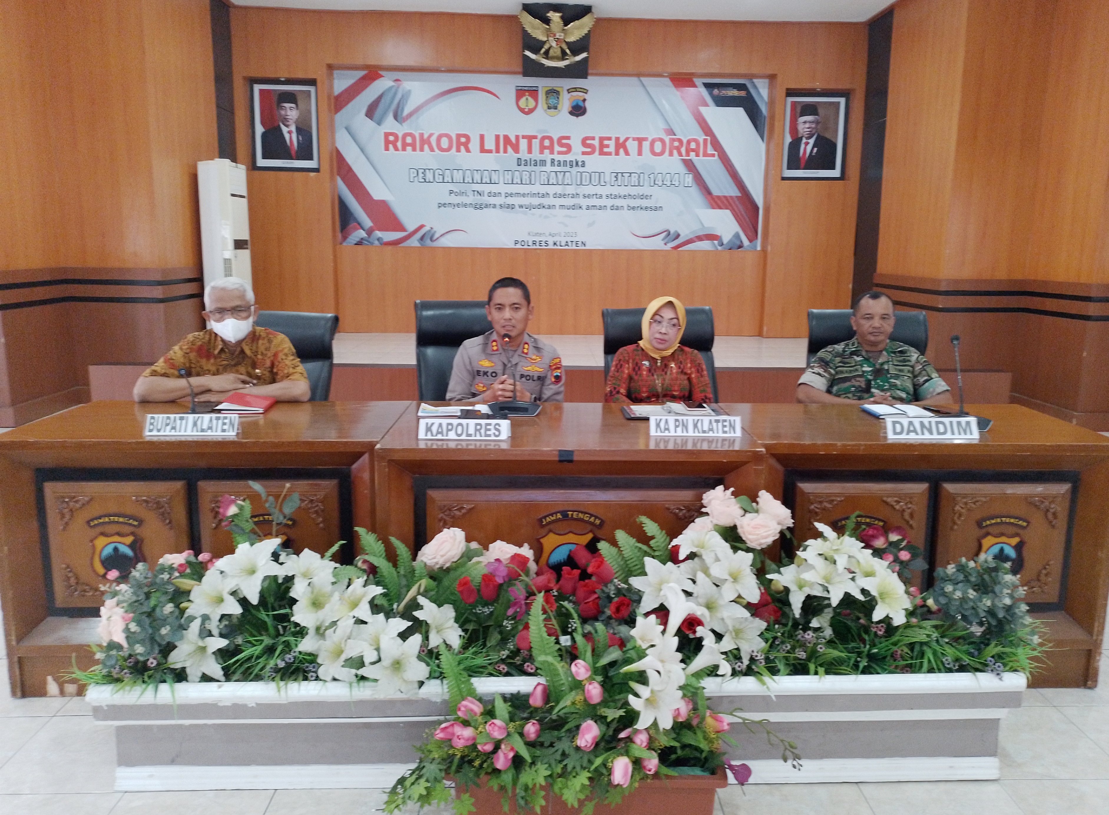 Polres Klaten menggelar rapat koordinasi lintas sektoral untuk pengamanan Idul Fitri