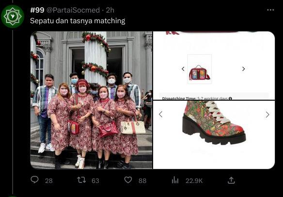 Unggahan @PartaiSocmed tentang Selvy Mandagi