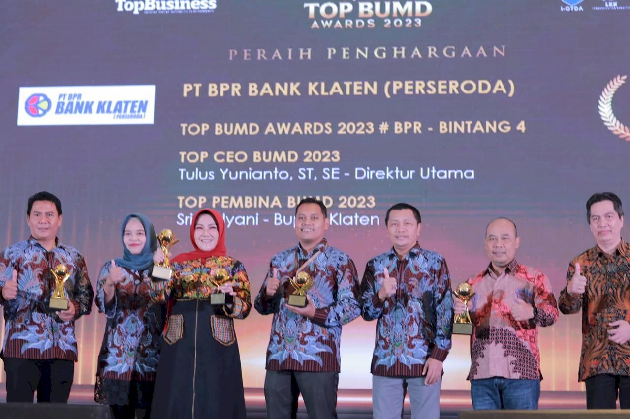 Klaten Meraih Lima Penghargaan di Ajang Top BUMD Awards 2023.