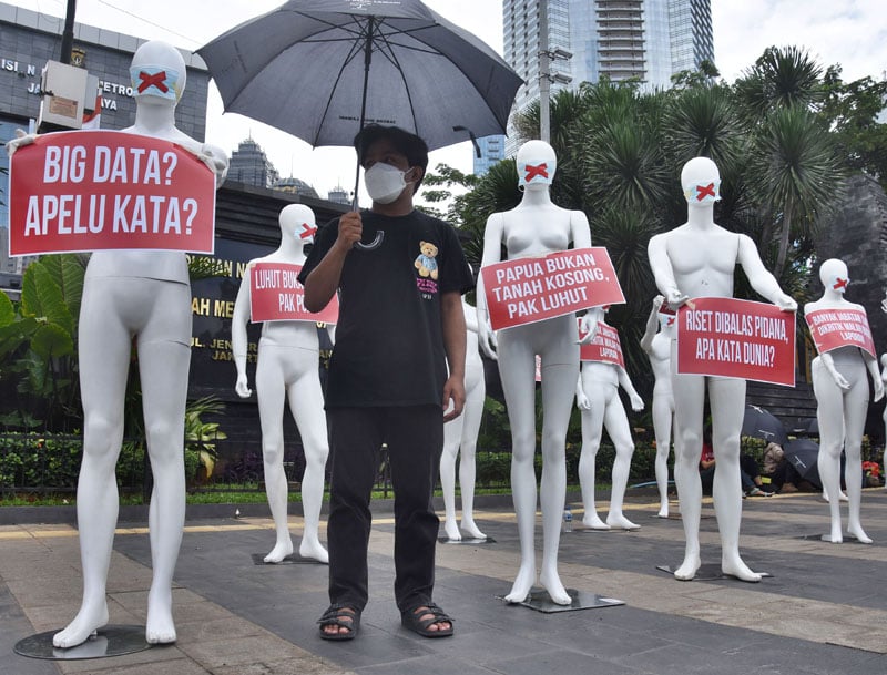 Ilustrasi - Aksi dukungan untuk Haris dan Fatia