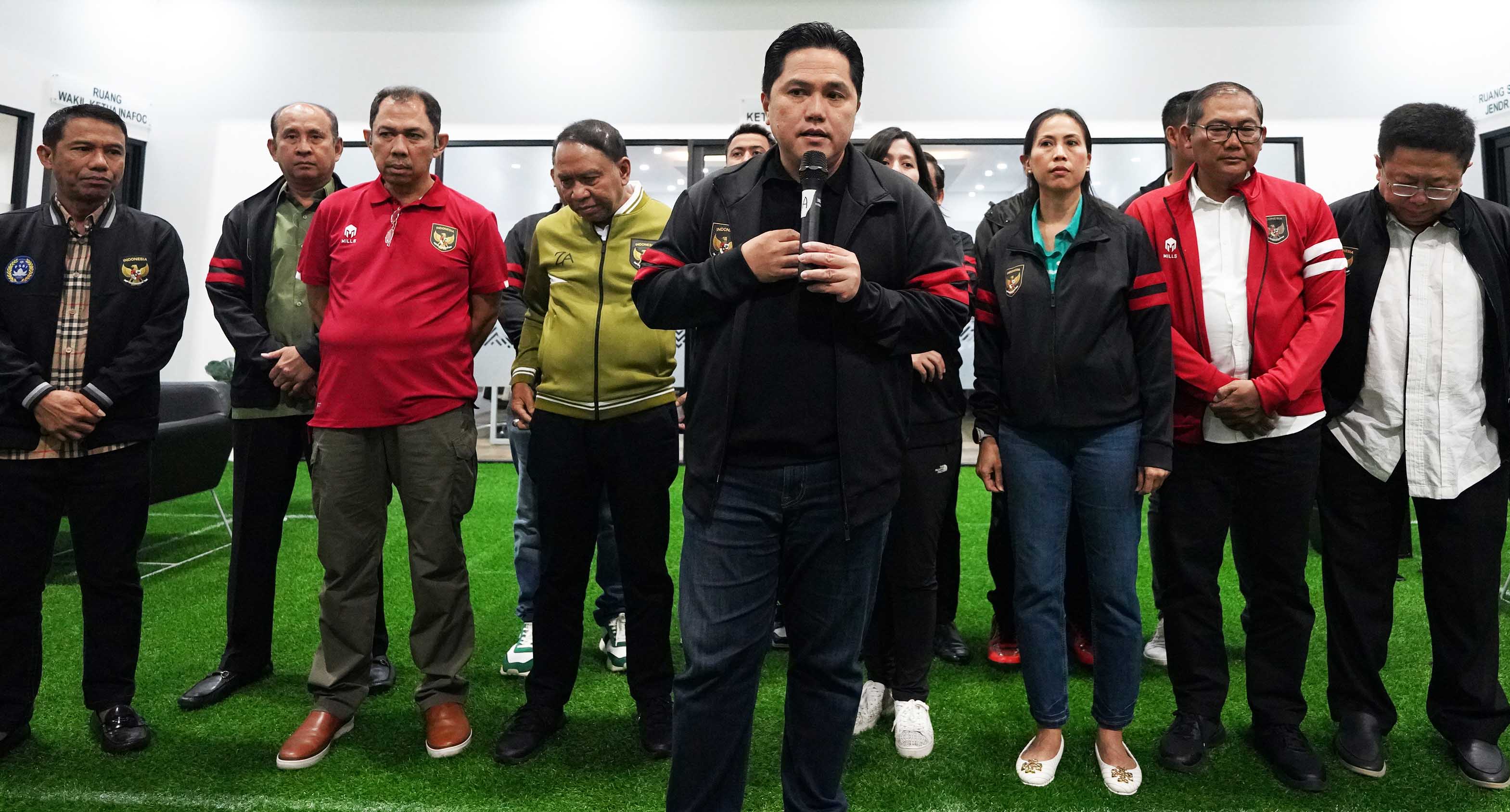 Erick Thohir belum laporkan sanksi FIFA ke Presiden Jokowi