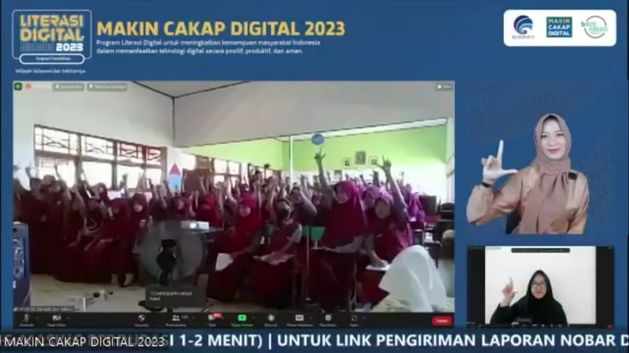 Program literasi digital nasional sektor pendidikanSulawesi yang diikuti 10.143 siswa dari 203 SD dan SMP di Kabupaten Luwu Timur, Sulsel.