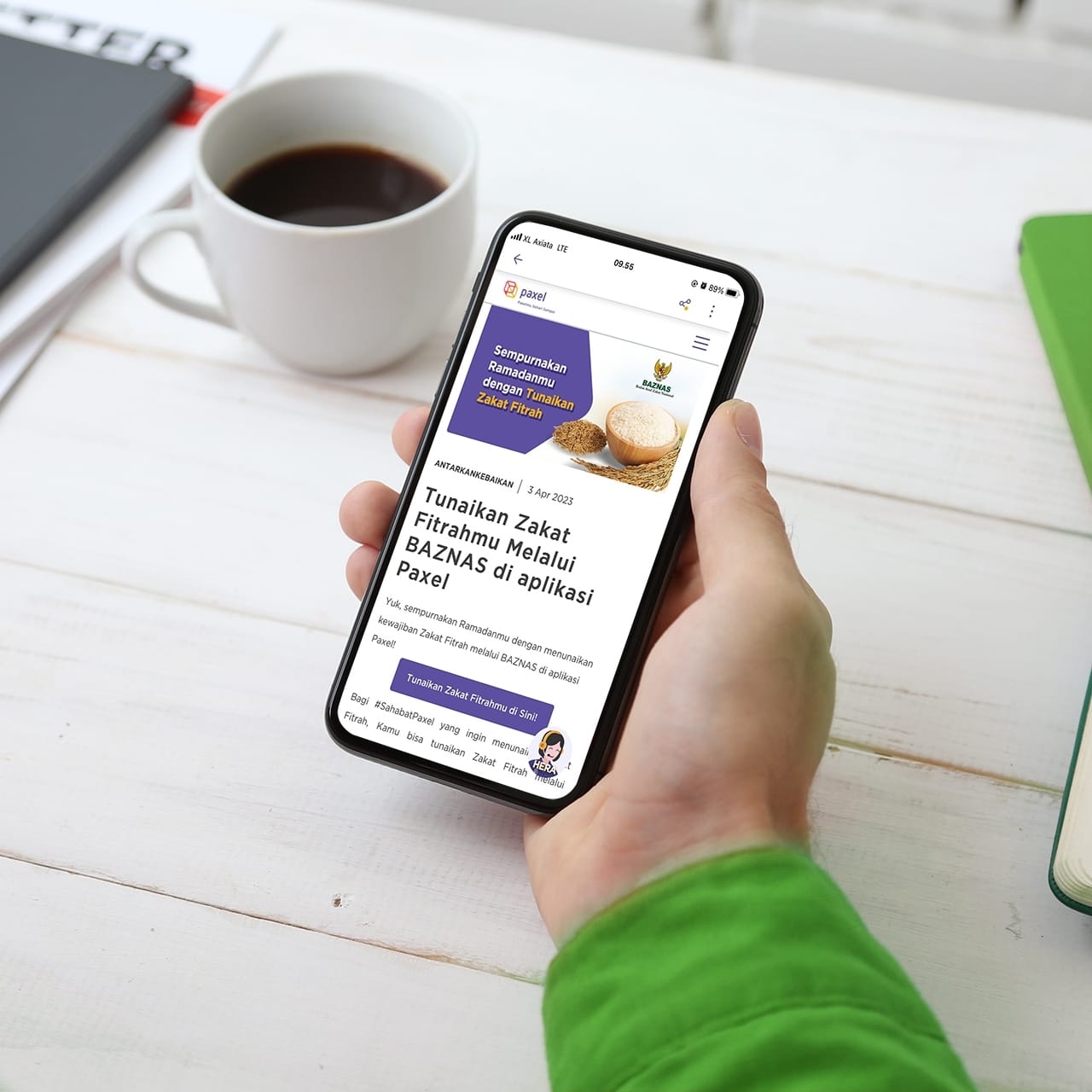 BAZNAS menggandeng aplikasi Paxel untuk memberikan kemudahan dalam pembayaran zakat, infak dan sedekah (ZIS) di bulan Ramadan.