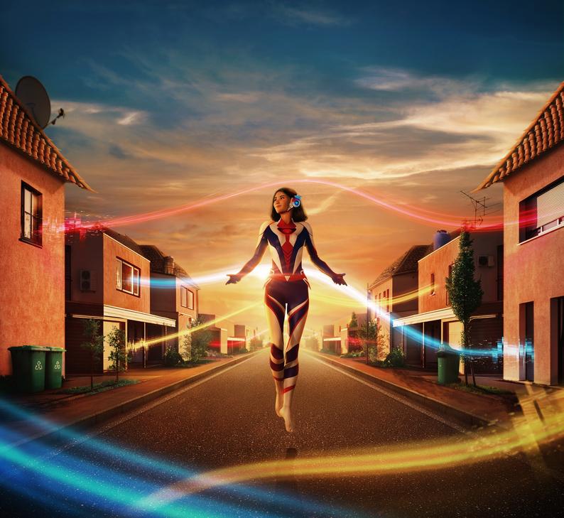 Sosok FITA (First Media Support Assistant), yang digambarkan sebagai seorang superhero. 